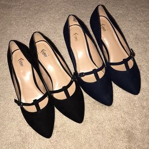 Bundle of 2 pairs of heels! Navy Blue and Black!